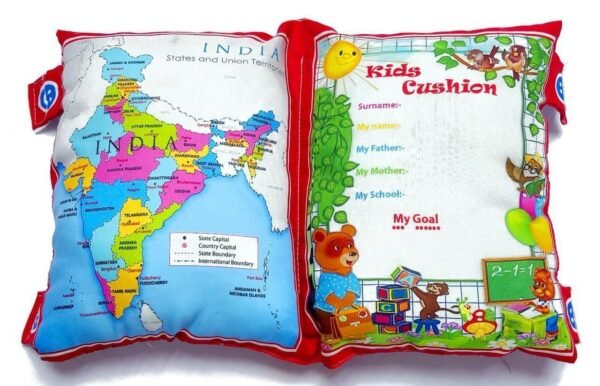 Baby Digital Printed Cotton Fabric Educational Alphabet Learning Soft Pillow